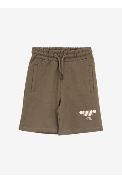 Khaki Boy's Relaxed Printed Shorts J5Sb-Sht7302