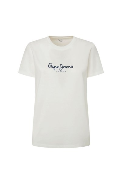 Crew Neck Printed White Women's T-Shirt Pl505951
