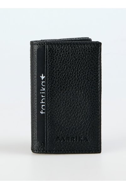 Black Men's Wallet Frk 355 Flt Leather Black