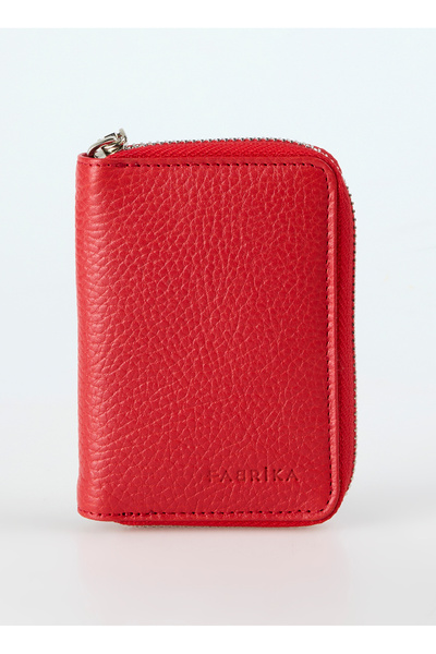 Red Women's Wallet Frk 527 Flt Leather Krmz