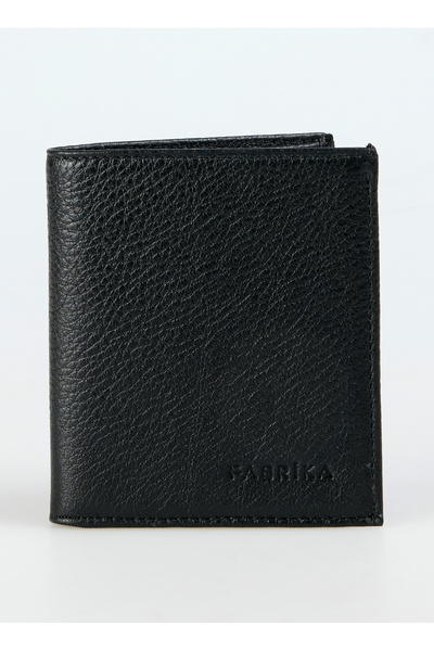 Black Men's Leather Wallet Frk 340 Flt Leather Black