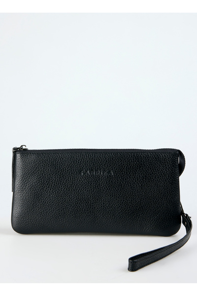 Black Men's Leather Wallet Frk 531 Flt Leather Black