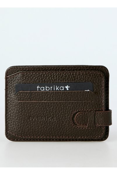 Brown Men's Card Holder Frk 363 Flt Leather Brown