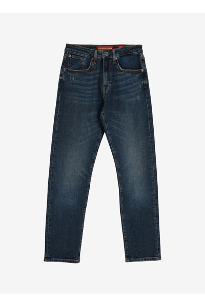 Normal Waist Slim Straight Men's Denim Trousers m 7010887 Ab1Q_Vintage Slim Straight
