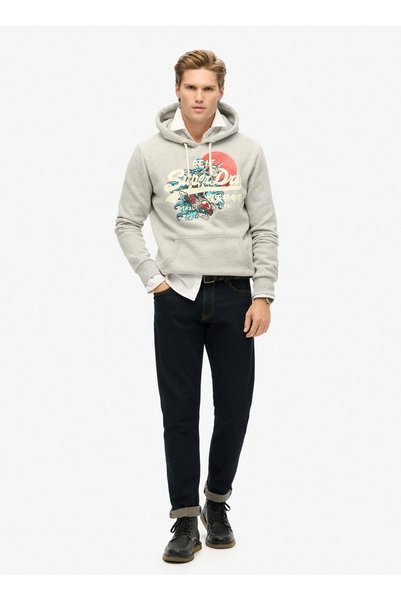 Hooded Collar Beige Men's Sweatshirt M2013702A1WY_TOKYO VL GRAPHIC HOODI