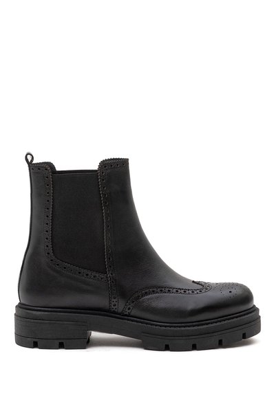 Leather Black Women's Boots Bul-260616