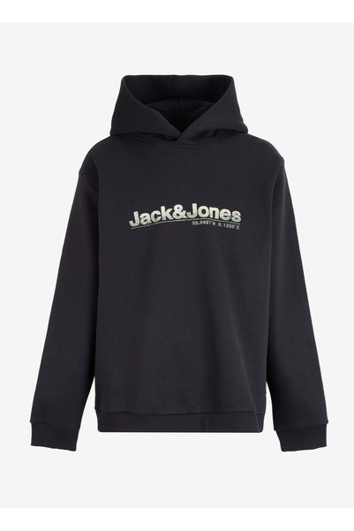 Hooded Collar Black Men's Sweatshirt 12262228_Jcopuff Sweat Hood