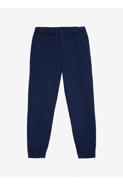 Lemon Normal Waist Elastic Leg Jogger Navy Blue Men's Trousers Mml4Wm-Pnt9516