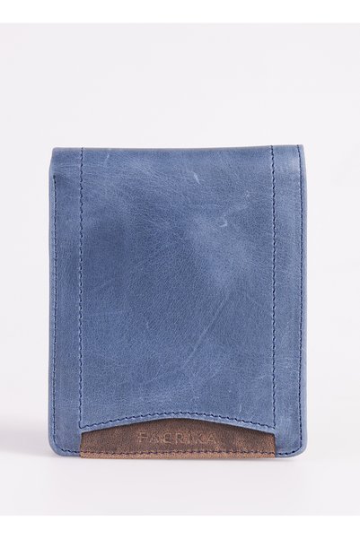 Navy Blue Men's 11X9X2 cm Leather Wallet Frk 346 Crayz