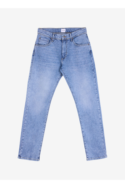 Straight Fit Washed Blue Men's Denim Pants Washington Straight-28