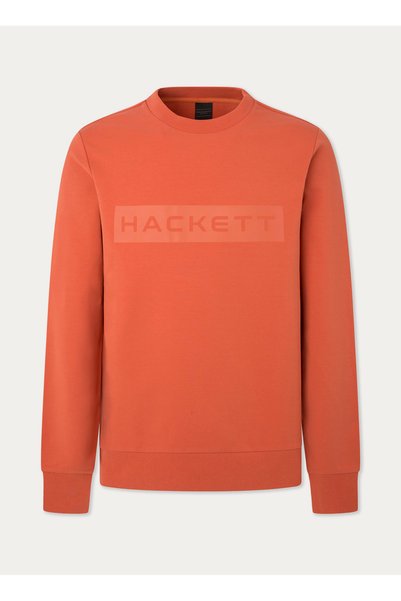 Crew Neck Orange Men's Sweatshirt Hm581166