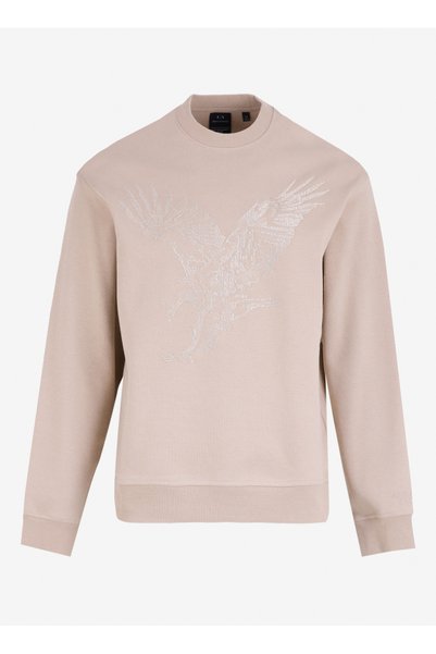 Crew Neck Beige Men's Sweatshirt 6DZMAE ZJKBZ 17AB