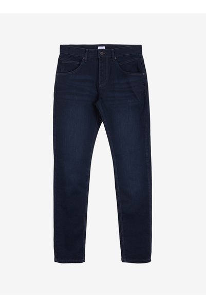 Normal Waist Slim Fit Navy Blue Men's Denim Trousers Michigan Slim - 1322