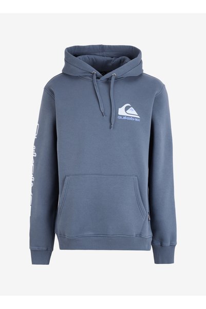 Anthracite Men's Hooded Collar Regular Waist Regular Fit Sweatshirt Aqyft03358Omni Logo Hoodie