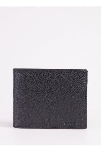 Black Men's 11X8X2 cm Leather Wallet Frk 343 Flt