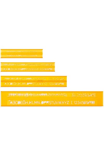 Supertrend сет шаблони за техничко цртање со букви 3-5-7-10 mm.