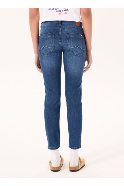 High Waist Skinny Leg Slim Fit Dark Blue Women's Denim Pants Shelby Slim