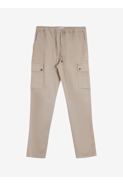 Regular Leg Beige Men's Cargo Pants M4WM-PNT-1415