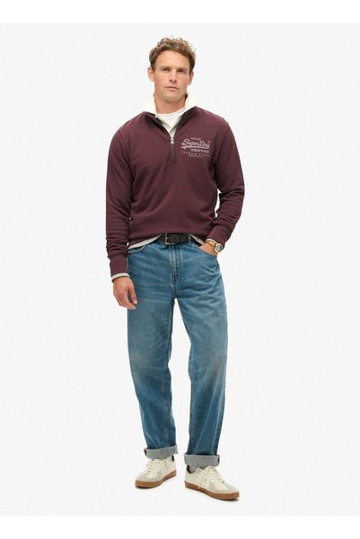 Crew Neck Brown Men's Sweatshirt M2013797Ayfy_Classic Vl Graphic Hal