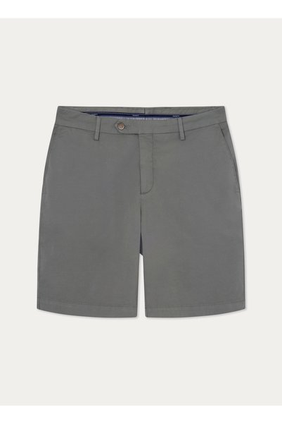 Khaki Men's Normal Waist Slim Fit Shorts Hm801315