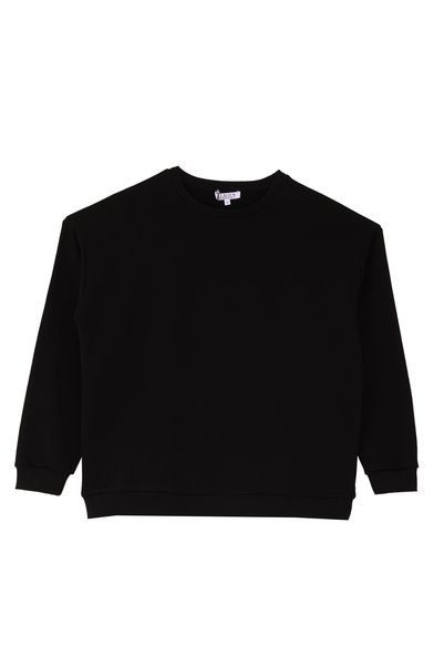 Navy Blue Women's Crew Neck Basic Sweatshirt Ml4Wl-Swt9011