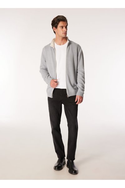Light Blue Men's Wool Blend Cardigan F4Wm-Hrk 2044