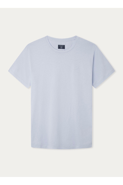 Crew Neck Light Blue Men's T-Shirt Hm500796