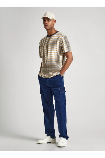 Normal Waist Relaxed Men's Denim Trousers Pm207644-000 Relaxed Jeans Cargo