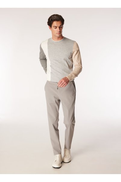 Tie-Up Waist Regular Leg Gray Men's Chino Pants F4Wm-Pnt F56