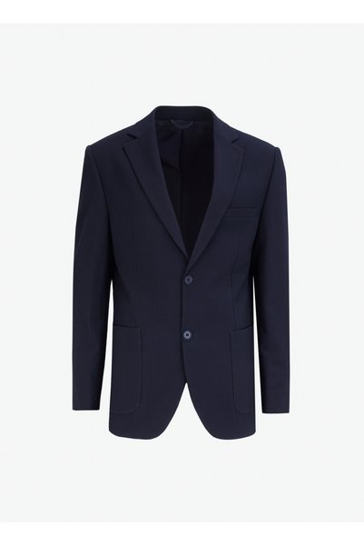 Navy Blue Men's Wool Blend Suit F4WM-TKM 2698