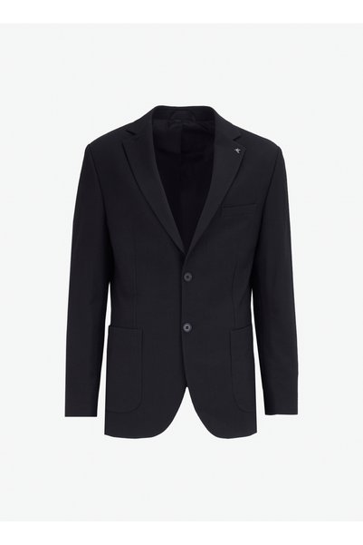 Black Men's Wool Blend Suit F4WM-TKM 2698