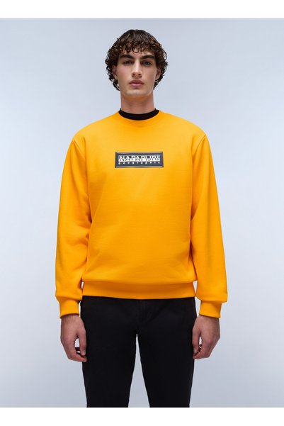 Orange Men's Crew Neck Regular Fit Sweatshirt Np0A4I1Aa671_B-Box Logo C
