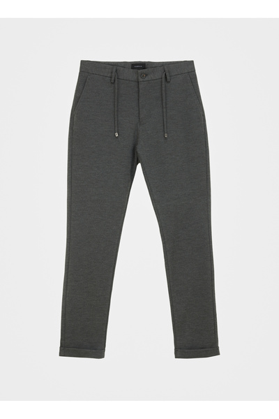 Tie-Up Waist Double Leg Anthracite Men's Chino Pants F4Wm-Pnt 2430