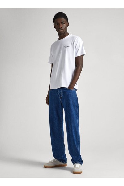 Crew Neck Printed White Men's T-Shirt Pm509367 800 Single Clifford