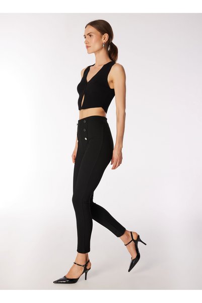 Black Women's Tight Leggings F4Wl-Tyt0449