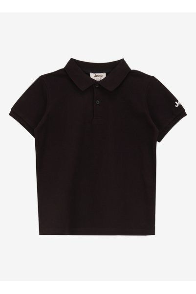 Black Boy's Polo T-Shirt J4Wb-Tst7705