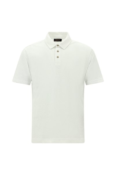 Regular Fit Linen Polo Neck T-Shirt