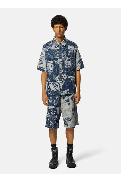 Indigo Men's Normal Waist Shorts 76GAD51C