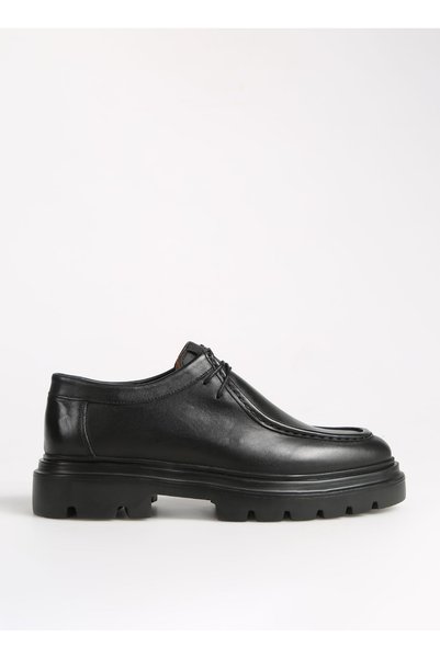 Black Men's Leather Classic Shoes WOLF-DAMION