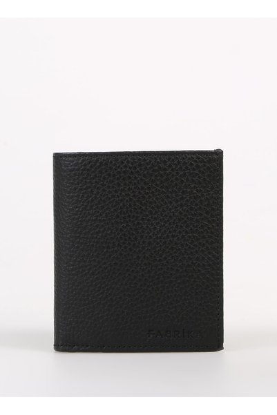 Black Men's 9X10X2 cm Leather Wallet Frk 338 Flt