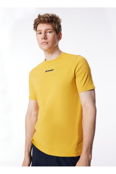 Crew Neck Yellow Men's T-Shirt K4124Dw_Odom Established