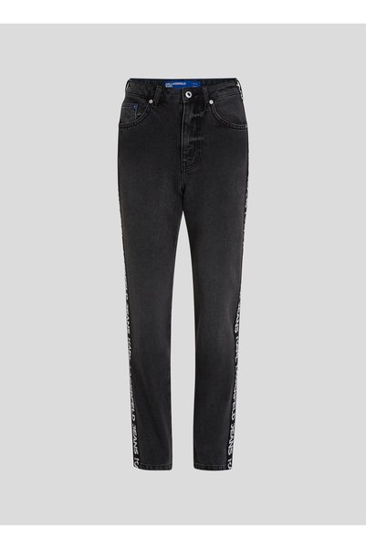 Jeans High Waist Straight Leg Standard Black Women Denim Pants 240J1112