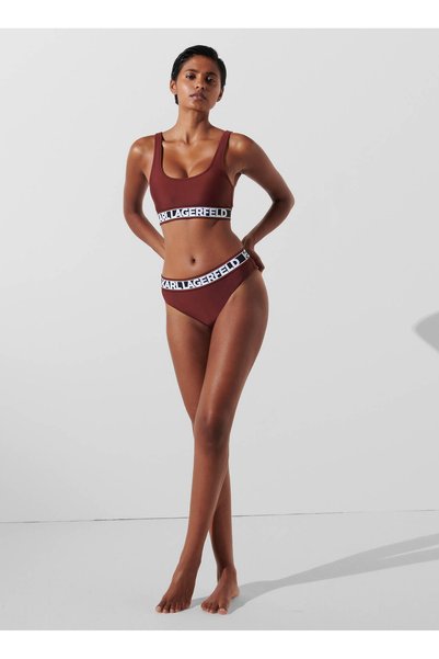 Red Women's Square Neck Standard Fit Bikini Top 240W2221