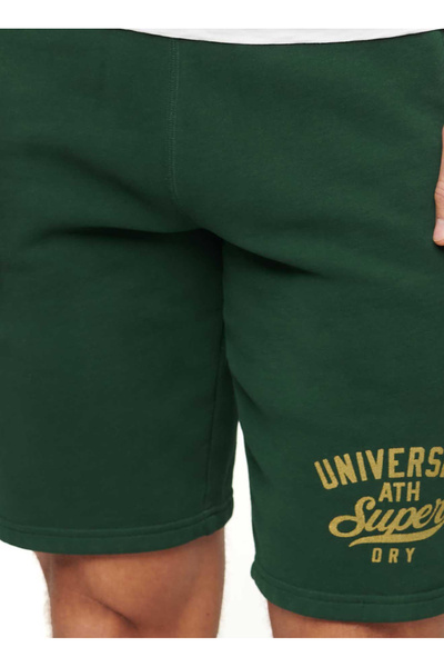Comfortable Dark Green Men's Shorts M7110437A27E_Athletic Coll Graphic