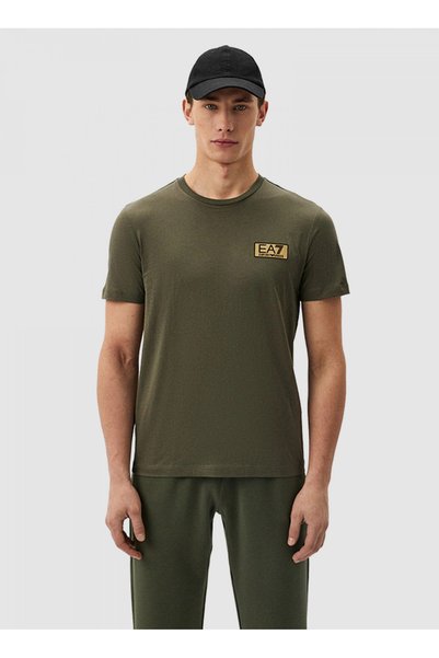 Crew Neck Khaki Men's T-Shirt 3Dpt07Pjm9Z