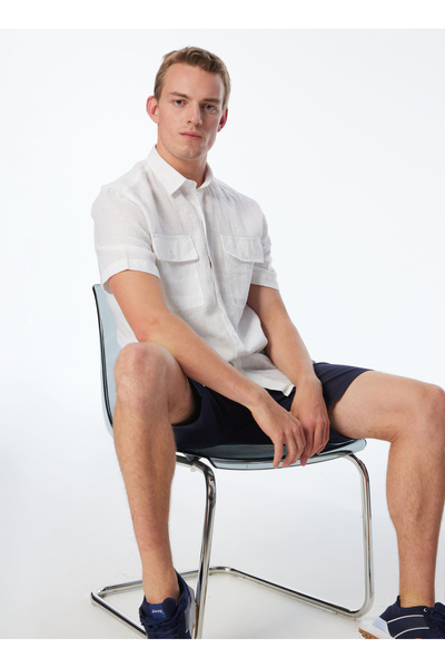 White Men's Relaxed Shirt C4Sm-Gml4703