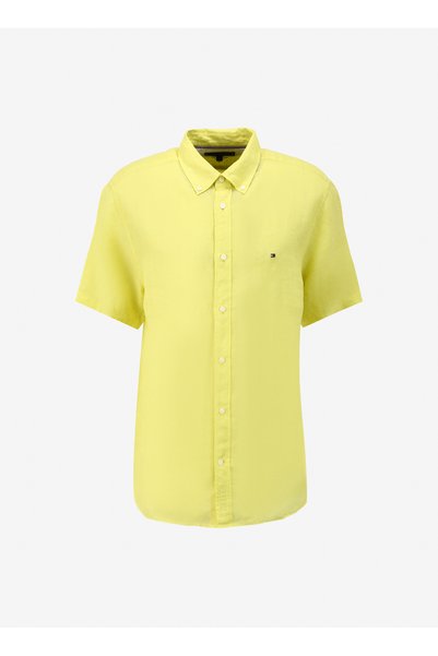 Slim Fit Button-Down Collar Yellow Men's Shirt Mw0Mw35207