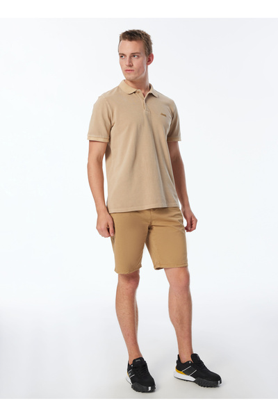 Camel Hair Men's Relaxed Shorts C4Sm-Sht4060