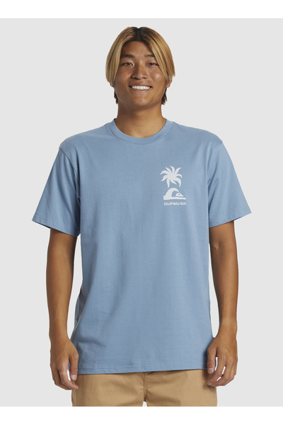 Blue Men's O-Neck Regular Fit Printed T-Shirt Aqyzt09562_Tropical Breeze Purple