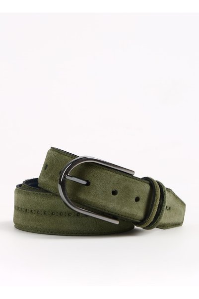 Khaki Men's Leather Belt Frk 034